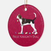 Treeing Walker Coonhound Weihnachten Keramik Ornament (Links)