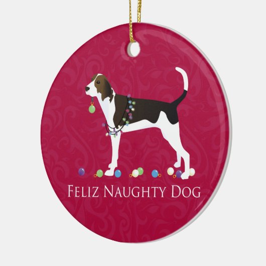Treeing Walker Coonhound Weihnachten Keramik Ornament (Links)