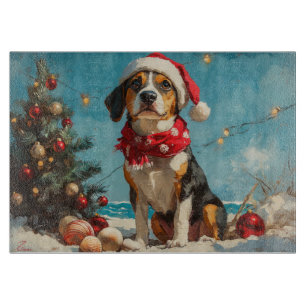 Treeing Walker Coonhound Weihnachten Vintage Stran Schneidebrett