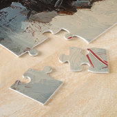 Treeing Walker Coonhound Weihnachts Vintager Stran Puzzle (Seite)