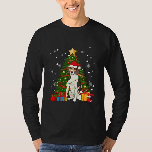 Treeing Walker Coonhound Weihnachtsbaum T-Shirt (Vorderseite)
