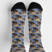 Treeing Walker Coonhound Weihnachtsboot Urlaub Socken (Oben)