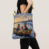 Treeing Walker Coonhound Weihnachtsboot Urlaub Tasche (Von Nahem)
