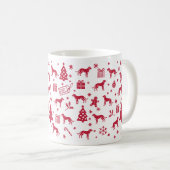 Treeing Walker Coonhound Weihnachtsdesign Kaffeetasse (VorderseiteRechts)