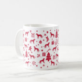Treeing Walker Coonhound Weihnachtsdesign Kaffeetasse (Vorderseite Links)