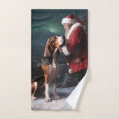 Treeing Walker Coonhound Weihnachtsmann Badhandtuch Set (Handtuch)