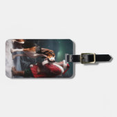 Treeing Walker Coonhound Weihnachtsmann Gepäckanhänger (Vorderseite horizontal)