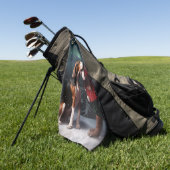 Treeing Walker Coonhound Weihnachtsmann Golfhandtuch (Gras)