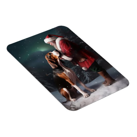 Treeing Walker Coonhound Weihnachtsmann Magnet (Rechte Seite)