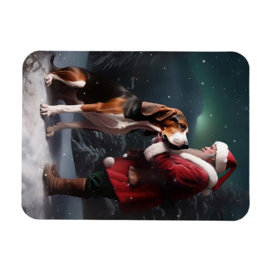 Treeing Walker Coonhound Weihnachtsmann Magnet (Horizontal)