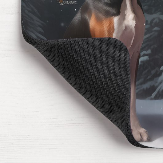 Treeing Walker Coonhound Weihnachtsmann Mousepad (Ecke)