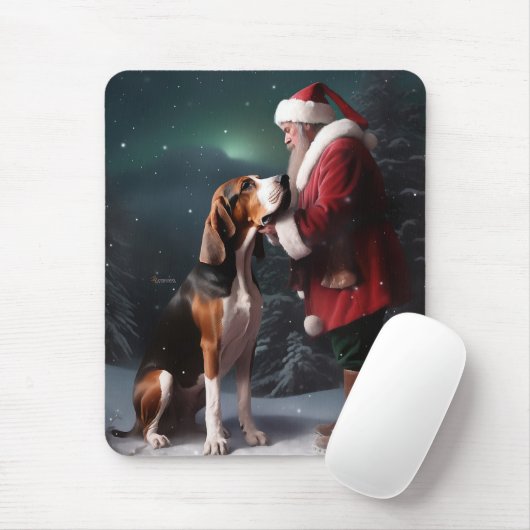Treeing Walker Coonhound Weihnachtsmann Mousepad (Mit Mouse)