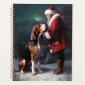 Treeing Walker Coonhound Weihnachtsmann Planer (Vorderseite)