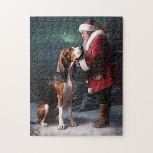Treeing Walker Coonhound Weihnachtsmann Puzzle