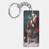 Treeing Walker Coonhound Weihnachtsmann Schlüsselanhänger (Vorderseite links)