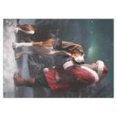 Treeing Walker Coonhound Weihnachtsmann Tischdecke (Vorderseite (Horizontal))