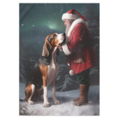 Treeing Walker Coonhound Weihnachtsmann Tischdecke (Vorderseite)
