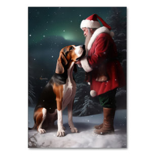 Treeing Walker Coonhound Weihnachtsmann Tischnummer