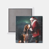 Treeing Walker Coonhound Weihnachtsmann Weihnachte Magnet (Vorderseite/Rückseite)