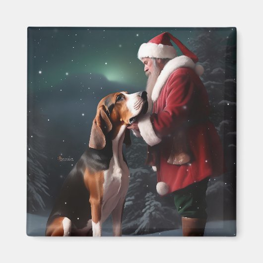 Treeing Walker Coonhound Weihnachtsmann Weihnachte Magnet (Vorne)