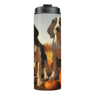 Treeing Walker Coonhound Welpe Herbst Kürbis Thermosbecher