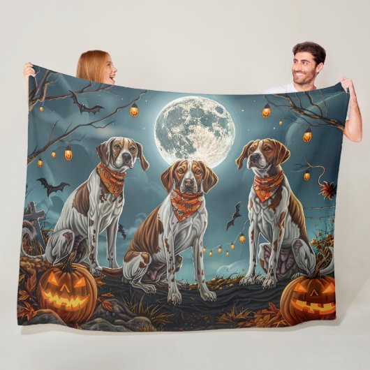 Treeing Walker Halloween Gruselig Fleecedecke (Beispiel)