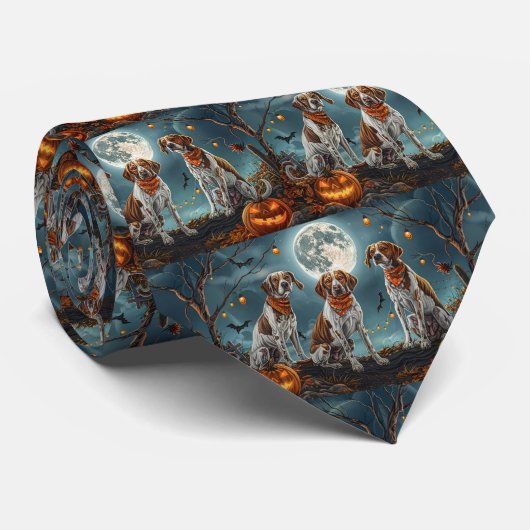 Treeing Walker Halloween Gruselig Krawatte (Gerollt)