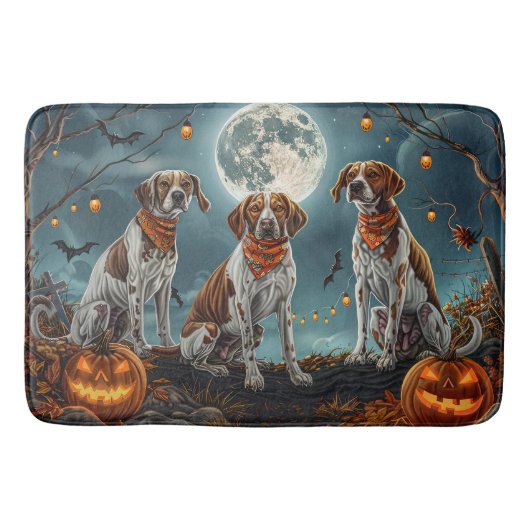 Treeing Walker Halloween Spooky Badematte (Vorderseite)
