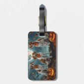 Treeing Walker Halloween Spooky Gepäckanhänger (Rückseite vertikal)