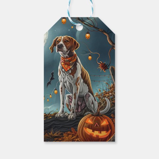 Treeing Walker Halloween Spooky Geschenkanhänger (Rückseite)