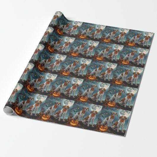 Treeing Walker Halloween Spooky Geschenkpapier (Ungerollt)