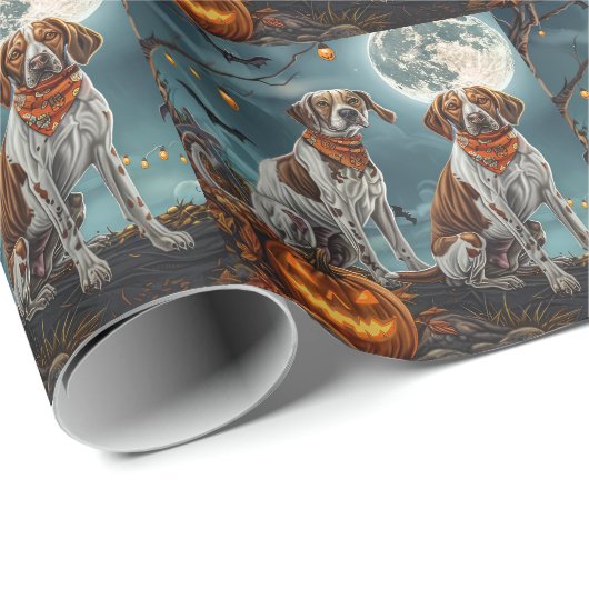 Treeing Walker Halloween Spooky Geschenkpapier (Rolleneckpunkt)