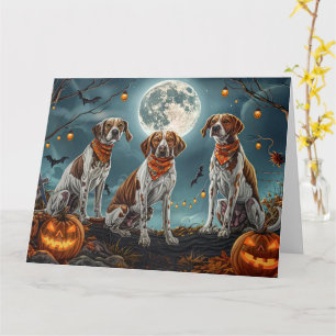 Treeing Walker Halloween Spooky Karte
