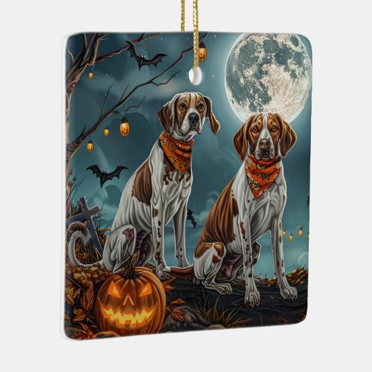 Treeing Walker Halloween Spooky Keramikornament (Rechts)