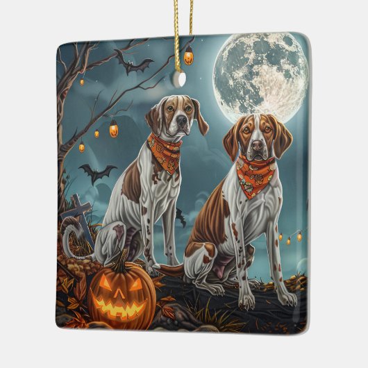 Treeing Walker Halloween Spooky Keramikornament (Links)