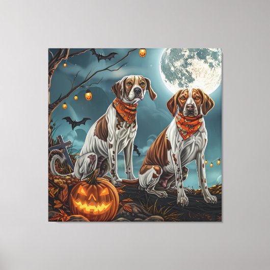 Treeing Walker Halloween Spooky Leinwanddruck (Vorderseite)