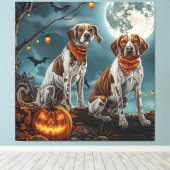 Treeing Walker Halloween Spooky Leinwanddruck (Insitu (Holzboden))