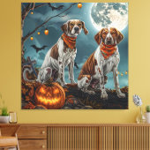 Treeing Walker Halloween Spooky Leinwanddruck (Insitu (Wohnzimmer))