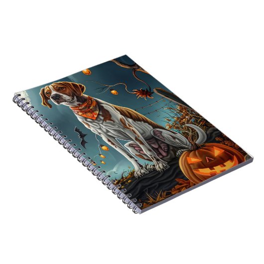 Treeing Walker Halloween Spooky Notizblock (Rechte Seite)