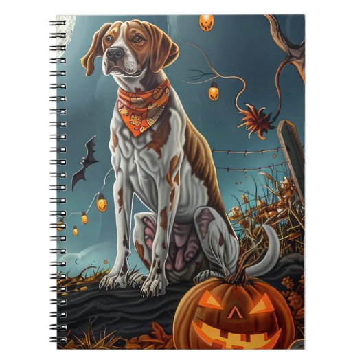 Treeing Walker Halloween Spooky Notizblock (Vorderseite)