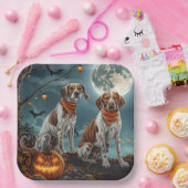 Treeing Walker Halloween Spooky Pappteller (Party)