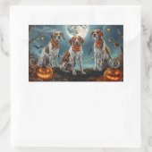 Treeing Walker Halloween Spooky Rechteckiger Aufkleber (Tasche)