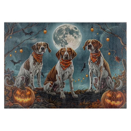 Treeing Walker Halloween Spooky Schneidebrett (Vorderseite)