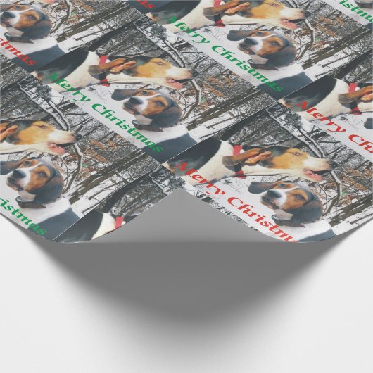 Treeing Wanderer-frohe Weihnacht-Packpapier Geschenkpapier (Ecke)
