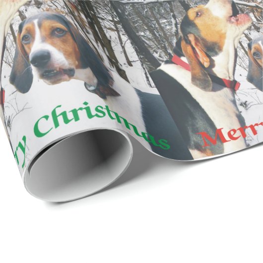 Treeing Wanderer-frohe Weihnacht-Packpapier Geschenkpapier (Rolleneckpunkt)