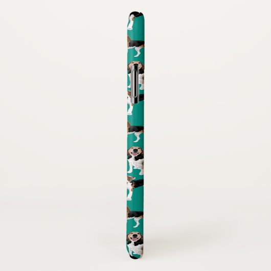 Treeing WandererCoonhound auf aquamarinem Case-Mate iPhone Hülle (Hinten/Rechts)