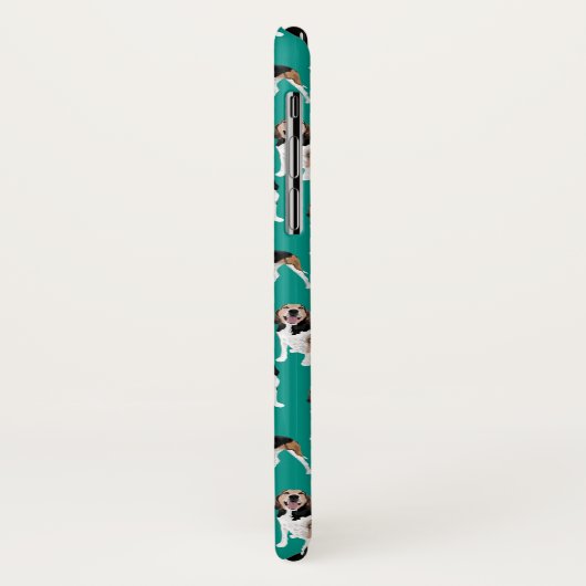 Treeing WandererCoonhound auf aquamarinem Case-Mate iPhone Hülle (Hinten/Links)