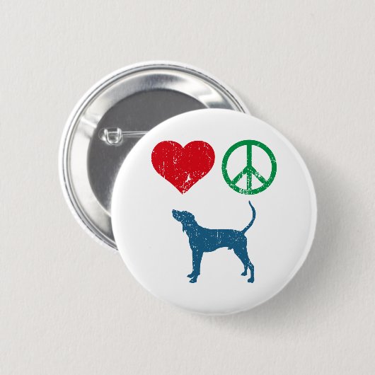 Treeing WandererCoonhound Button (Vorne & Hinten)