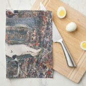 Treeing Wanderercoonhound-Geschirrtuch Handtuch (Viertel Falte)