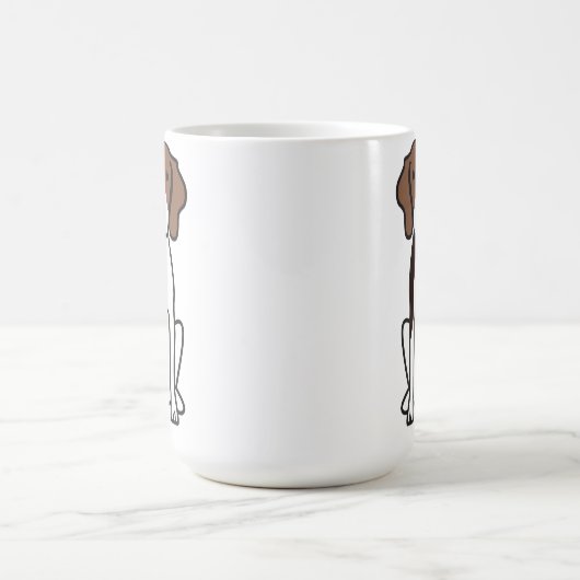 Treeing Wanderercoonhound-HundeCartoon Kaffeetasse (Mittel)